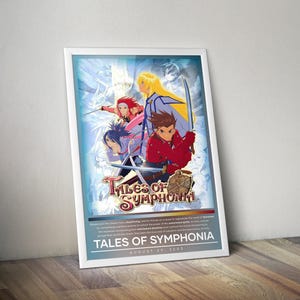 Tales of Symphonia Poster | Tales of Symphonia Print | Gaming Poster Print | 4 Colors, Video Game Poster | Wall Decor Poster | Large Poster