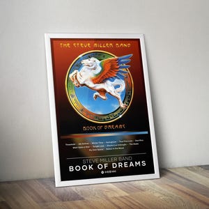 Steve Miller Poster Print | Book Of Dreams Poster | Album Poster Prints | 4 Colors | Wall Decor Posters | Album Covers | Rock Music Posters