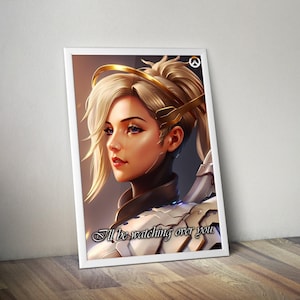 Genade | Barmhartigheidskunstwerk | Overwatch-poster | Overwatch-kunstwerk | Gamingposter | HD-kleur | Muurposter | Gedrukte poster | Cadeau gameposter