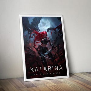 Katarina Poster | League of Legends Poster | Gaming Poster | HD Color | Game Poster | Wall Poster | Printed Poster | Gaming Poster Gift