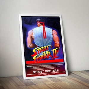 Street Fighter II: The World Warrior Poster | Street Fighter Prints | Gaming Poster | 4 Colors | Video Game Poster | Wall Decor Posters