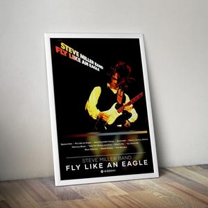 Steve Miller Poster Print | Fly Like An Eagle Poster | Album Poster Prints | 4 Colors | Wall Decor Posters | Album Cover | Rock Music Poster