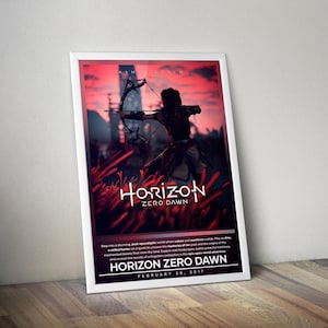 Horizon Zero Dawn Poster | Horizon Zero Dawn Print | Gaming Poster Print | 4 Colors | Video Game Poster | Wall Decor Poster | Gaming Gifts