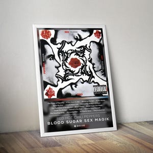 Red Hot Chili Peppers Poster | Blood Sugar Sex Magik Poster | Album Poster Print | 4 Color | Wall Decor Poster | Album Cover | Rock Music