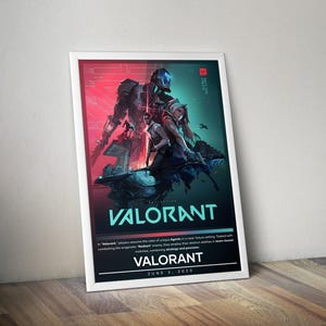 Valorant Poster | Valorant Prints | Gaming Poster | 4 Colors | Video Game Posters | Wall Decor Posters | Large Poster Prints | Gamer Gifts
