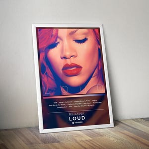 Rihanna Poster | Loud Poster | Album Poster Print | 4 Color | Wall Decor Poster | Album Cover | Pop Music Poster | Music Gift