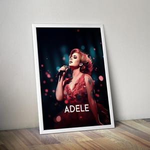 Adele Poster Print | Artist Illustration Poster | Artist Poster Prints | Wall Decor Posters | Pop Music Posters