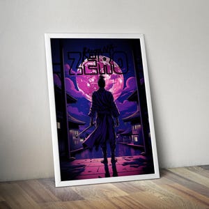 Zero | Katana Zero Poster | Katana Zero Prints | Gaming Posters | Video Game Posters | Wall Decor Posters | Large Poster Print | Gamer Gifts