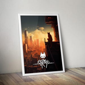Orange | Stray | Stray Poster | Stray Artwork | Gaming Poster | HD Color | Game Poster | Wall Poster | Printed Poster | Gaming Poster Gift