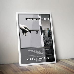 Skorpione Poster Druck | Verrückte Welt Poster | Album Poster Drucke | 4farbig | Wall Decor Poster | Album-Cover | Rock Musik Poster