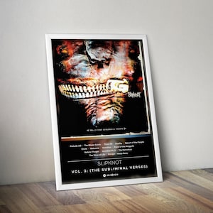 Slipknot Poster Print | Vol. 3: (The Subliminal Verses) Poster | Album Poster Prints | 4 Colors | Wall Decor Posters | Album Covers