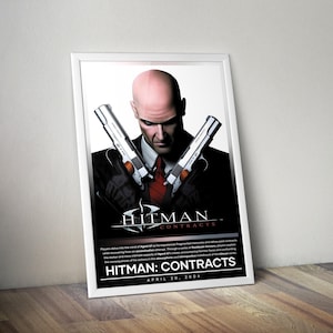 Hitman Contracts Poster | Hitman Print | Gaming Poster Print | 4 Colors | Video Game Poster | Wall Decor Poster | Large Poster Print