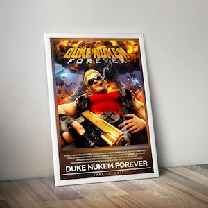 Duke Nukem Forever Poster | Duke Nukem Print | Gaming Poster Print | 4 Colors | Video Game Poster | Wall Decor Poster | Large Poster Print
