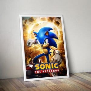 Sonic the Hedgehog | Sonic Poster | Sonic Artwork | Gaming Poster | HD Color | Wall Poster | Printed Poster | Gaming Poster Gift