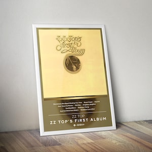 ZZ Top Poster Print | ZZ Top&#39;s First Album Poster | Album Poster Prints | 4 Colors | Wall Decor Posters | Album Covers | Rock Music Posters