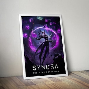 Syndra Poster | League of Legends Poster | Gaming Poster | HD Color | Game Poster | Wall Poster | Printed Poster | Gaming Poster Gift