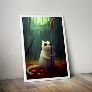 Slug Cat | Rain World Poster | Rain World Artwork | Gaming Poster | HD Color | Wall Poster | Printed Poster | Slug Car Poster | Artworks