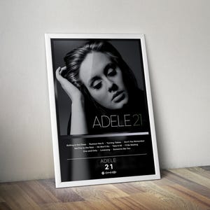 Adele Poster Print | 21 Poster | Album Poster Prints | 4 Colors | Wall Decor Posters | Album Covers | Pop Music Posters | Music Gifts