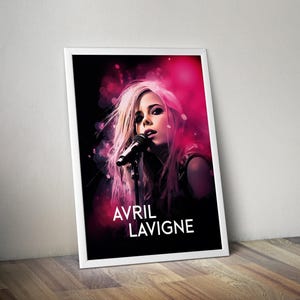 Avril Lavigne Poster Print | Artist Illustration Poster | Artist Poster Prints | Wall Decor Posters | Rock Music Posters