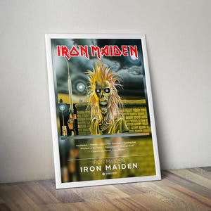Iron Maiden Poster Print | Iron Maiden Poster | Album Poster Prints | 4 Colors | Wall Decor Posters | Album Covers | Rock Music Posters