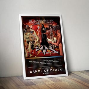 Iron Maiden Poster Print | Dance Of Death Poster | Album Poster Prints | 4 Colors | Wall Decor Posters | Album Covers | Rock Music Posters