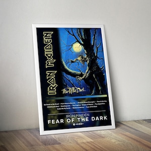 Iron Maiden Poster Print | Fear Of The Dark Poster | Album Poster Prints | 4 Colors | Wall Decor Posters | Album Covers | Rock Music Posters
