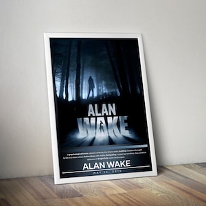 Alan Wake Poster | Alan Wake Prints | Gaming Poster | 4 Colors | Video Game Posters | Wall Decor Posters | Large Poster Prints | Gamer Gifts