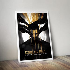 Adam Jensen | Deus Ex Human Evolution Poster | Deus Ex Artwork | Gaming Poster | HD Color | Wall Poster | Printed Poster | Gaming Poster