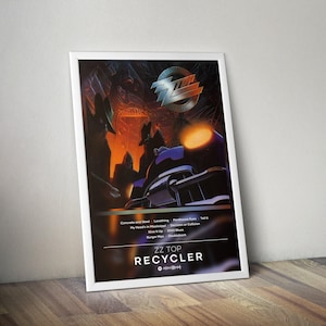 ZZ Top Poster Print | Recycler Poster | Album Poster Prints | 4 Colors | Wall Decor Posters | Album Cover | Rock Music Poster | Music Gift