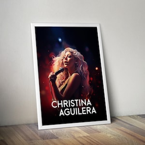 Christina Aguilera Poster Print | Artist Illustration Poster | Artist Poster Prints | Wall Decor Posters | Pop Music Posters