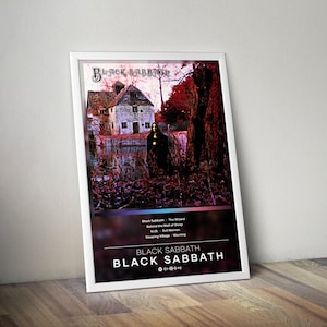 Black Sabbath Poster Print | Black Sabbath Poster | Album Poster Prints | 4 Colors | Wall Decor Posters | Album Covers | Metal Music Posters