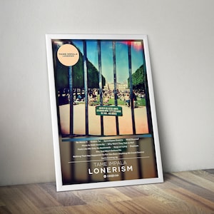 Tame Impala Poster Print | Lonerism Poster | Album Poster Prints | 4 Colors | Wall Decor Posters | Album Covers | Indie Music Posters
