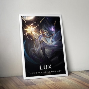 Lux Poster | League of Legends Poster | Gaming Poster | HD Color | Game Poster | Wall Poster | Printed Poster | Gaming Poster Gift