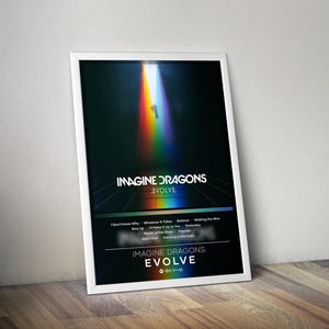 Imagine Dragons Poster Print | Evolve Poster | Album Poster Print | 4 Color | Wall Decor Poster | Album Cover | Pop Music Poster, Music Gift