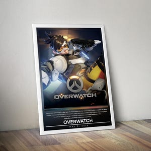 Overwatch Poster | Overwatch Print | Gaming Poster Print | 4 Colors | Video Game Poster | Wall Decor Poster | Large Poster Prints