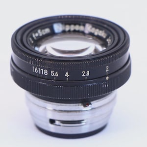 Rare ALL‑BLACK Nikkor‑H 5cm f2 - Nippon Kogaku 50mm 5/2 Black Rim Lens for Nikon S S2 Rangefinder film camera made in Japan,Free US Shipping