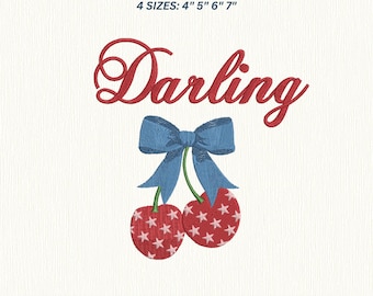 Coquette Darling embroidery designs, Cute girly embroidery files,4x4 hoop design, digital files, instant download