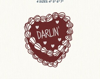 Darling embroidery designs, Cute girly embroidery files,4x4 hoop design, digital files, instant download