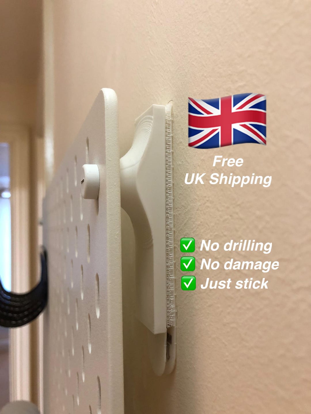 IKEA Skadis 3M Command Strip Wall Mount | Damage Free | No Drilling ...