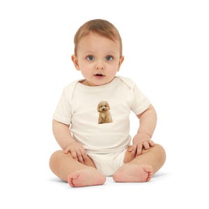 Cute Puppy Print Infant Jersey One Piece, Baby Bodysuit, Newborn Outfit, Pet Lover Gift, Baby Shower Present, Kids Apparel