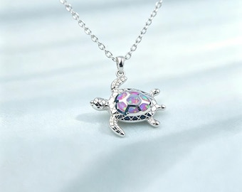 Paarse opaal zeeschildpad enkelbandje, Hawaiiaanse oceaansieraden