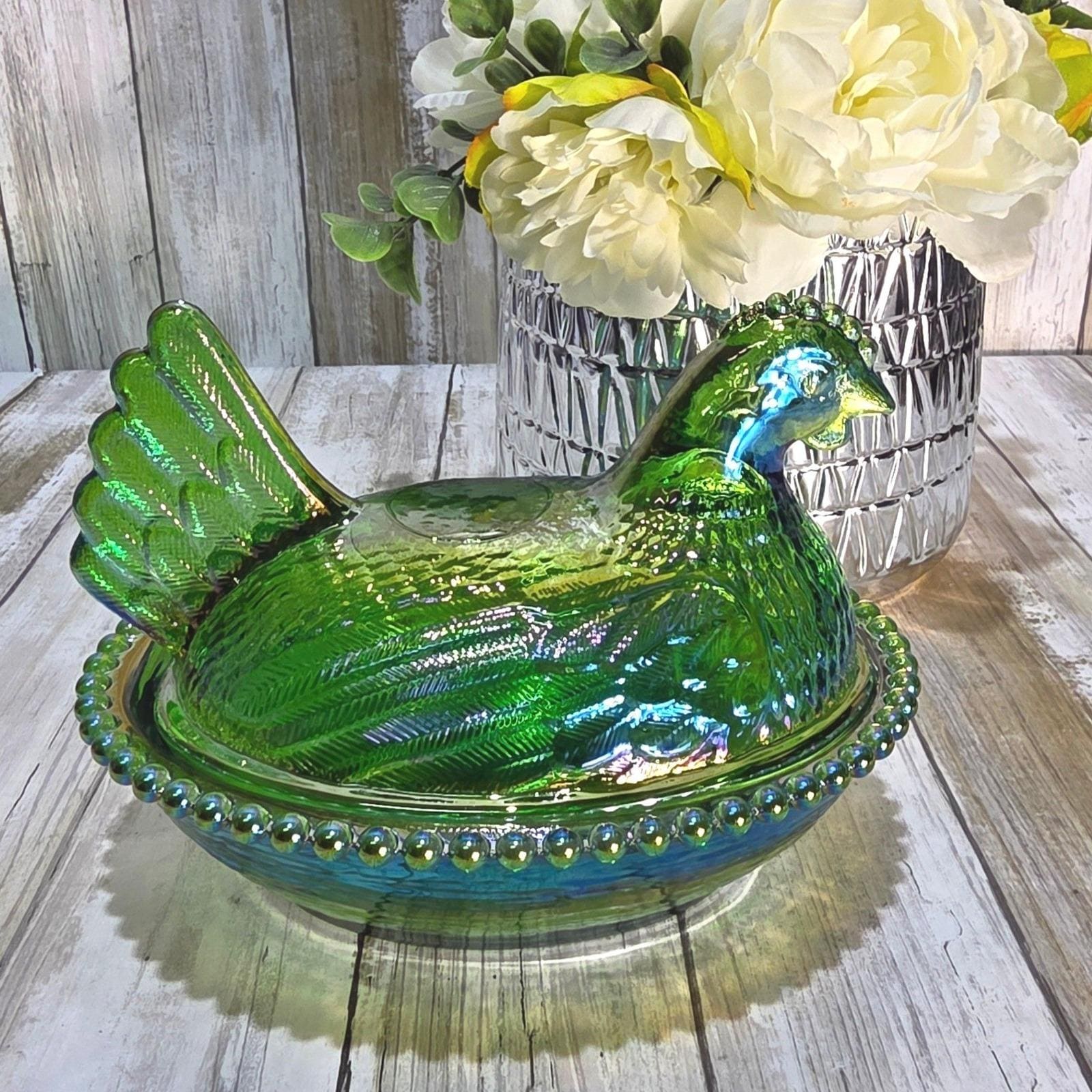 Green Indiana Glass - Etsy