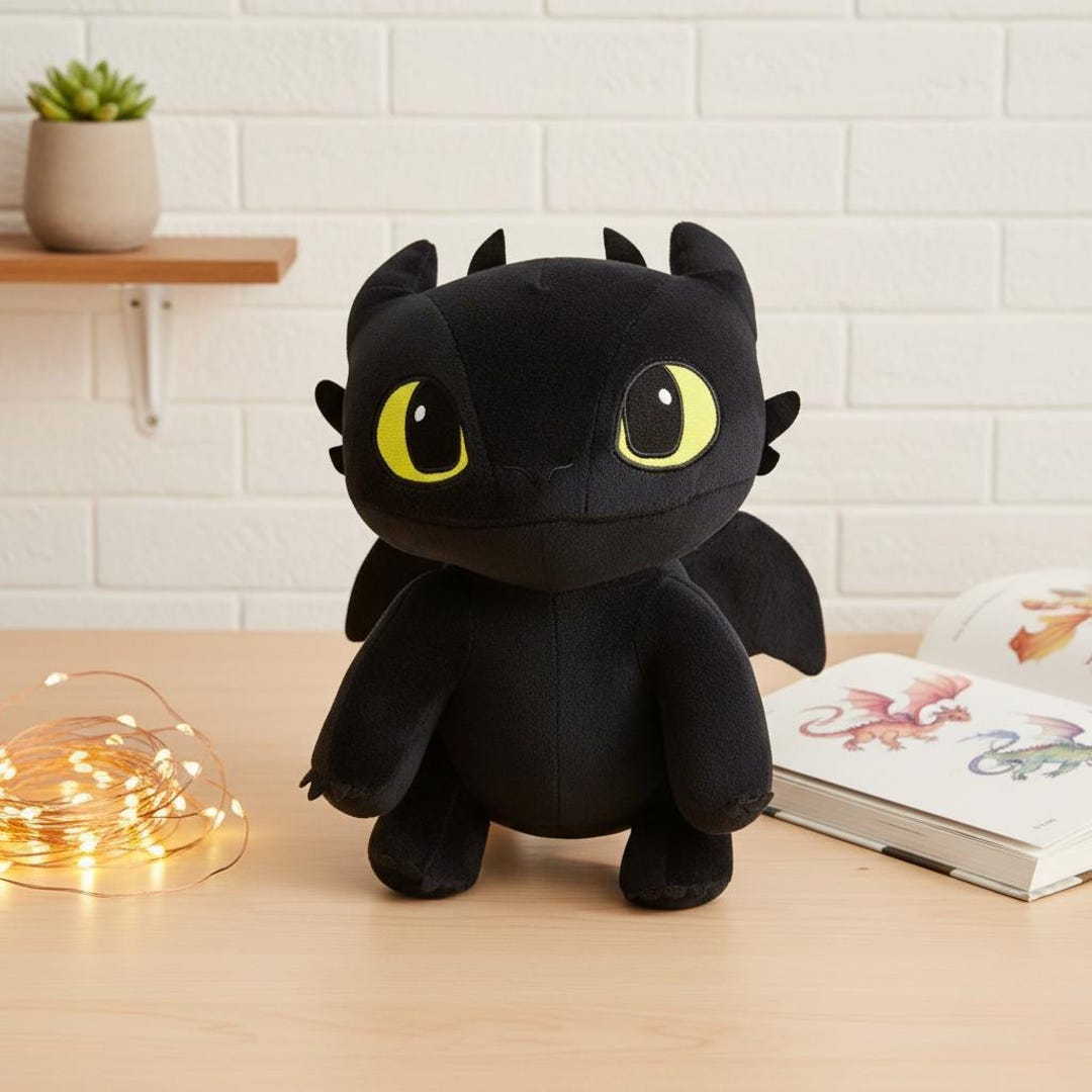 Toothless Plushie: Soft Night Fury Dragon Stuffed Animal - Etsy Canada