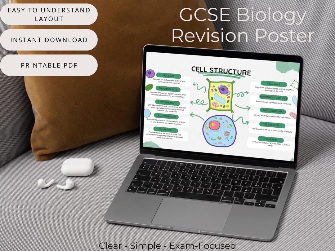 GCSE Biology Cell Structure Poster | Printable Revision Resource | AQA ...