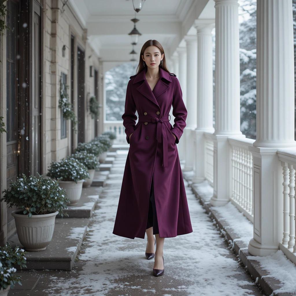Burgundy coat - Etsy 日本