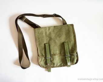 Vintage Militär Tasche Canvas Militär Grün Messenger Armee