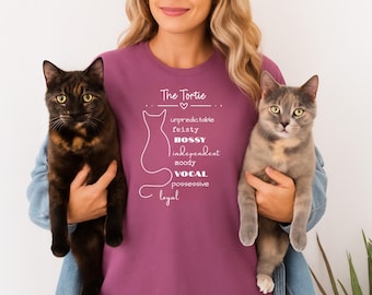 The Tortie T-Shirt Comfort Colors, Tortie Cat Gift, Tortoiseshell Cat Shirt, Dilute Tortie Tiger Tee, Torte Mom Gift