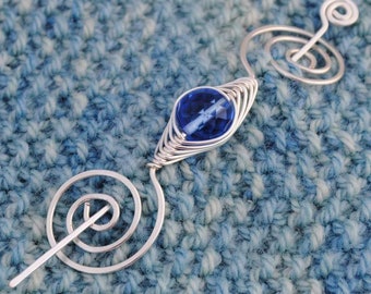 March Aquamarine Birthstone Noteworthy Shawl Pin