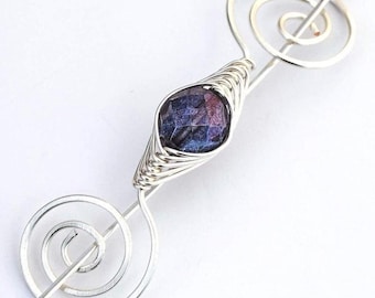 February Amethyst Birthstone Noteworthy Shawl Pin