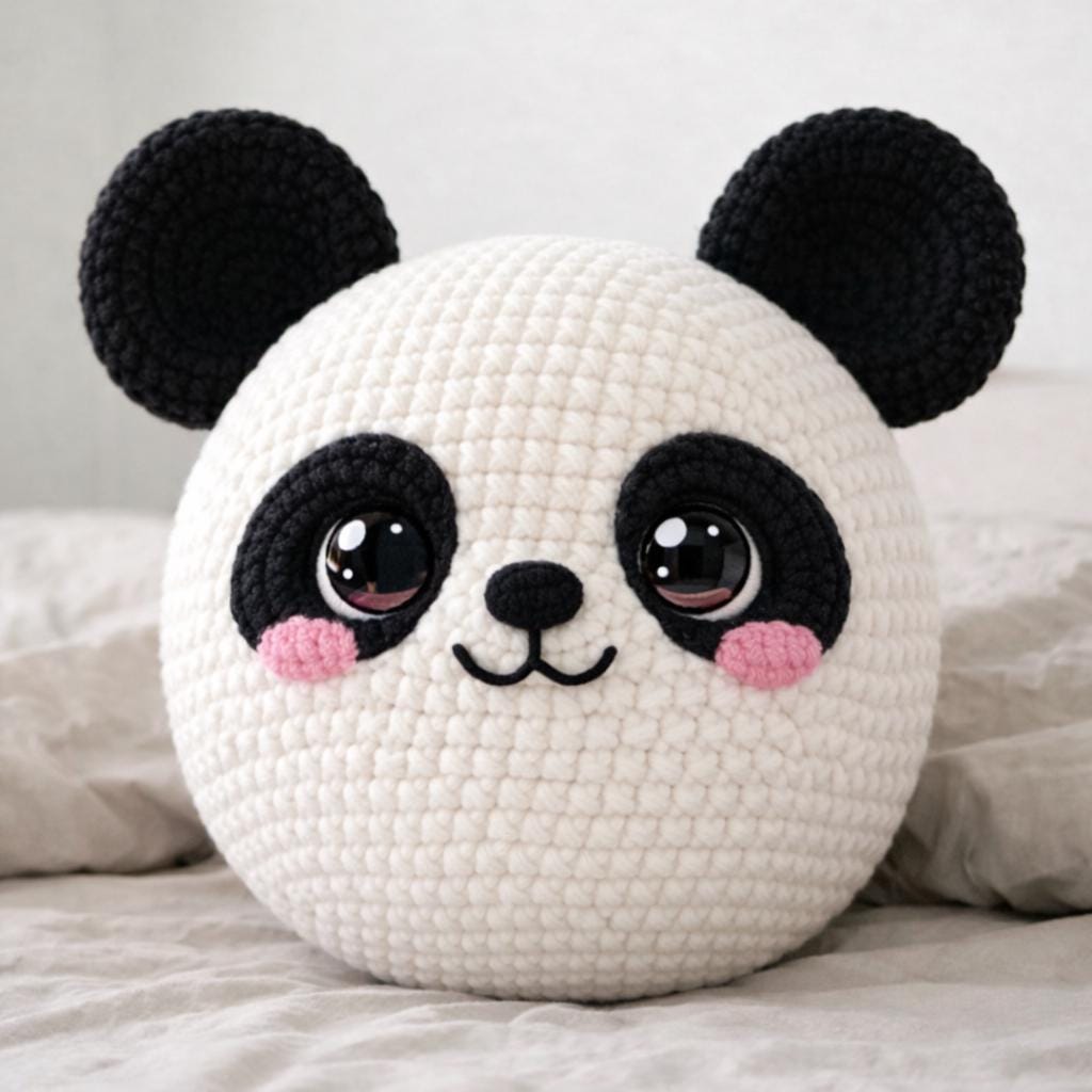 38 Crochet Kawaii Patterns with Keychains, Amigurumi, Hats, and Coasters 22 Cute Panda Kawaii Amigurumi Panda Pillow Beginner